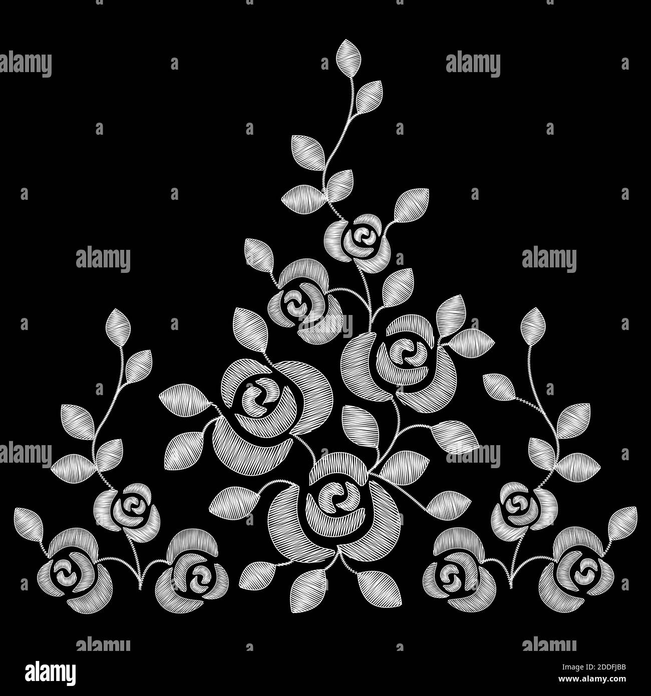 Blusas bordadas Imágenes de stock en blanco y negro - Alamy