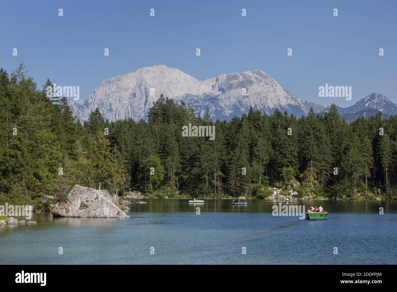 Geografía / viajes, Alemania, Baviera, Ramsau, Hintersee (lago) cerca de Ramsau, Berchtesgadener Land, uppe, Derechos adicionales-liquidación-Info-no-disponible Foto de stock