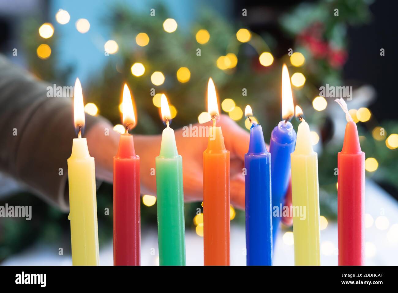 Día de las velas. Celebración del 7 de diciembre. Comienzo de la tradición  navideña colombiana Fotografía de stock - Alamy