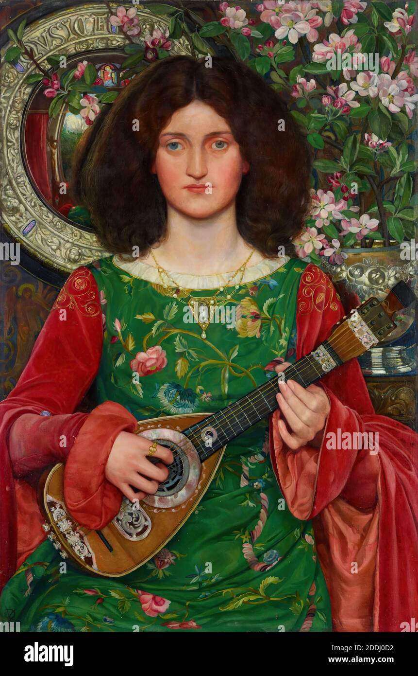 Musica (Melody), 1895-97 Kate Elizabeth Bunce (d.1927), Movimiento  artístico, Pre-Raphaelite, Mandolina, mujeres, Retrato, Mujer, instrumento  musical, Lute Fotografía de stock - Alamy