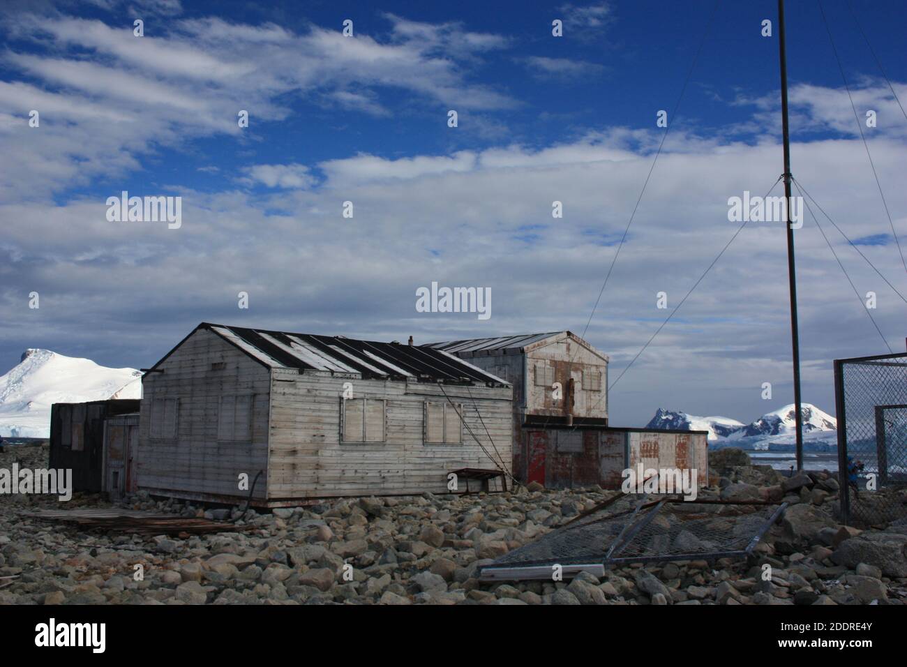 Antártida, Explorers Hut Isla Stonington Península Antártica Foto de stock