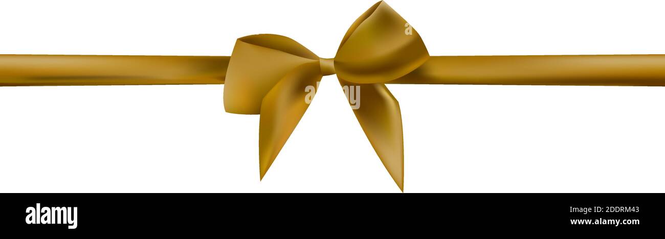 cinta de regalo de color dorado aislada sobre fondo blanco ilustración  vectorial Imagen Vector de stock - Alamy