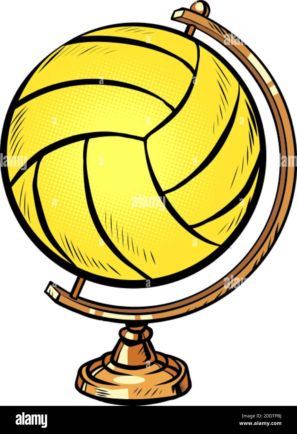 equipo deportivo de pelota de voleibol internacional de globo Ilustración del Vector
