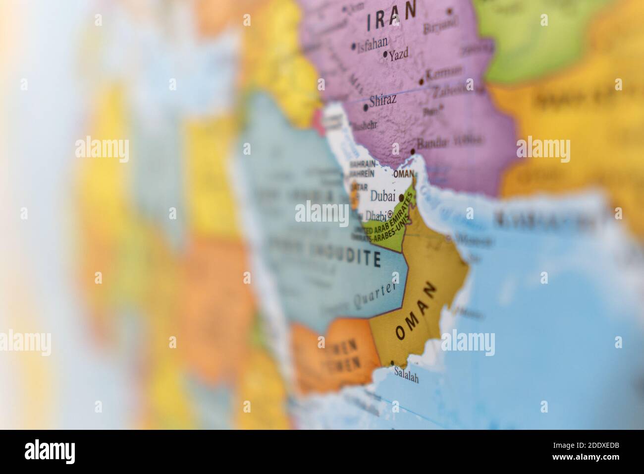 Mapa de los Emiratos Árabes Unidos (Dubai) en Oriente Medio en el Golfo.'  Fotografía de stock - Alamy