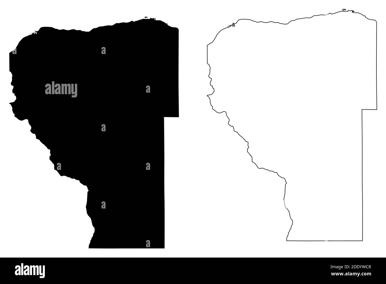 Hood River County, Oregon State (condado de EE.UU., Estados Unidos de América, EE.UU., EE.UU.) mapa ilustración vectorial, dibujo de garabatos Hood River mapa Ilustración del Vector