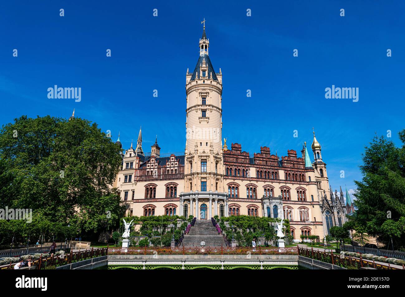 Castillo Schwerin, Schwerin, Mecklemburgo-Pomerania Occidental, Alemania, Europa Foto de stock