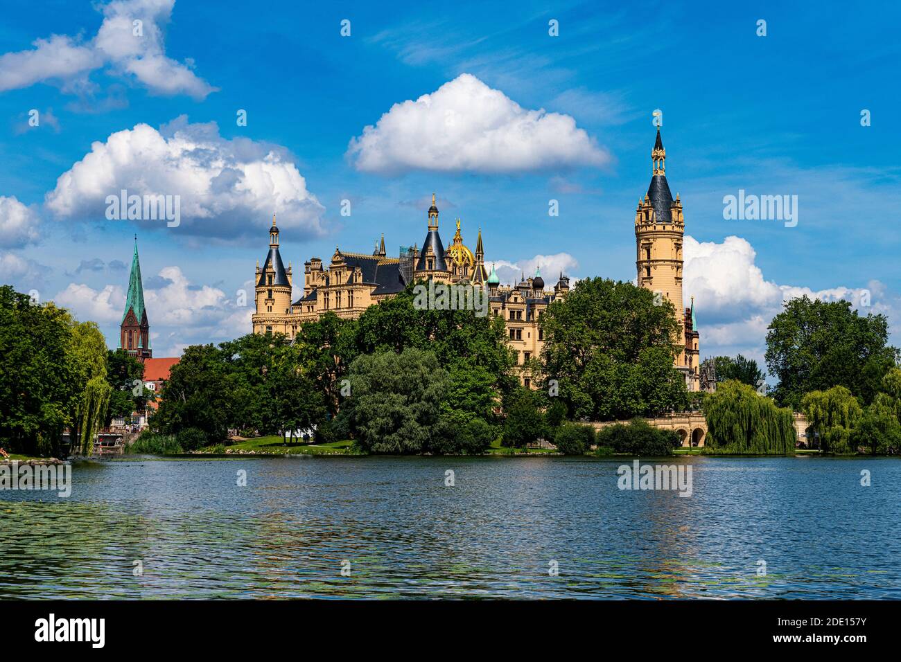 Castillo Schwerin, Schwerin, Mecklemburgo-Pomerania Occidental, Alemania, Europa Foto de stock