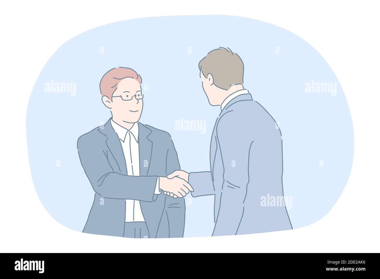 Business cartoon negotiation agreement in fotografías e imágenes de alta  resolución - Alamy