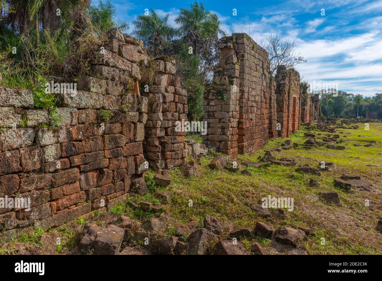 Ruinas de la Misión Jesuita Santa Ana, Patrimonio de la Humanidad de la UNESCO, Provincia Misiones, Argentina, América Latina Foto de stock