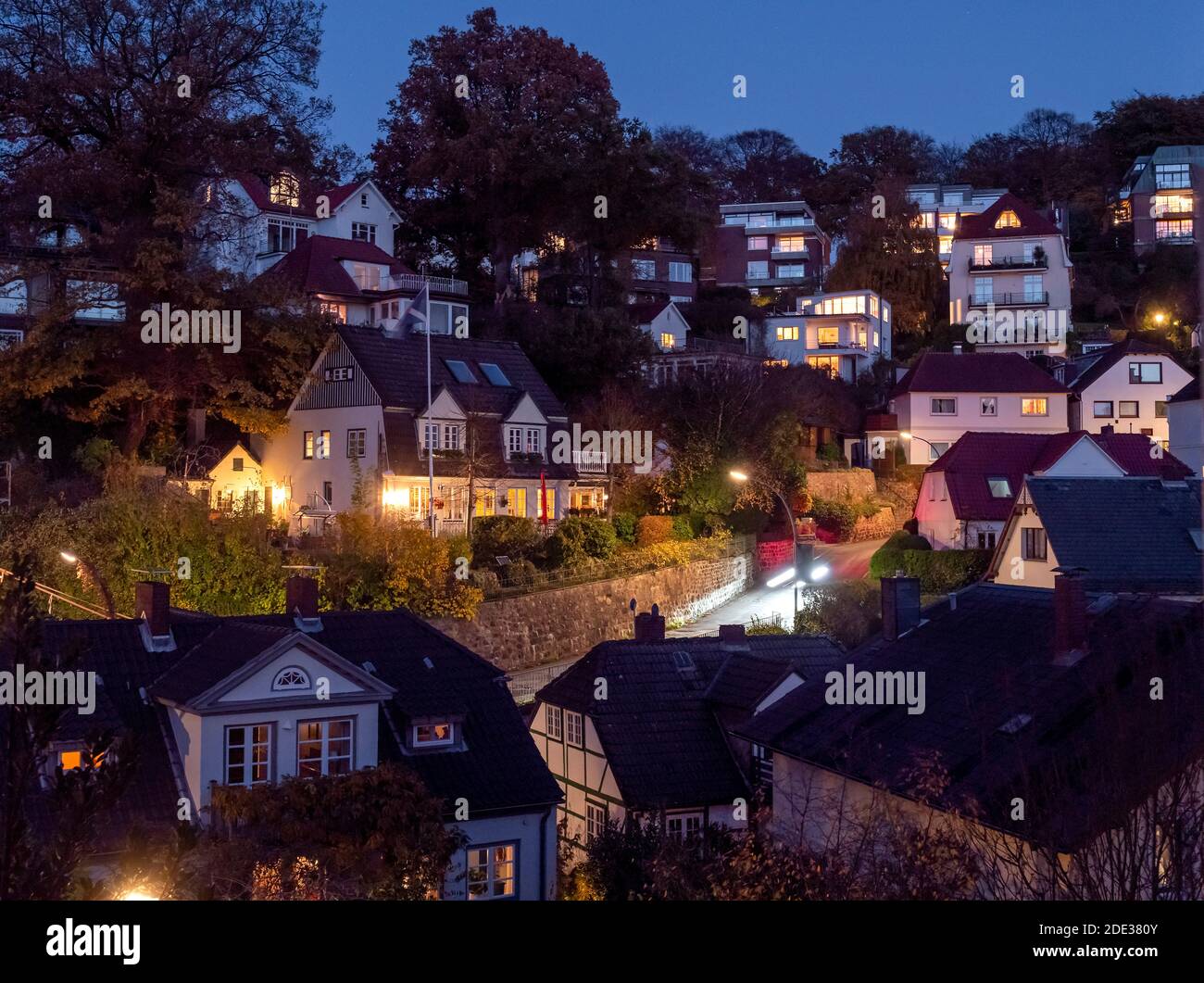 Treppenviertel en Hamburgo-Blankenese, Alemania, Europa Foto de stock