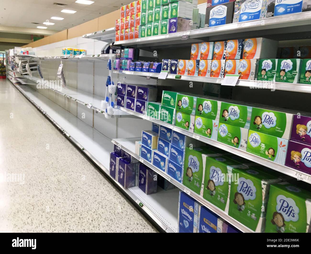Augusta, GA USA 11 25 20: Publix tienda de comestibles papel higiénico y  toallas de papel vaciar estantes y carteles Fotografía de stock - Alamy
