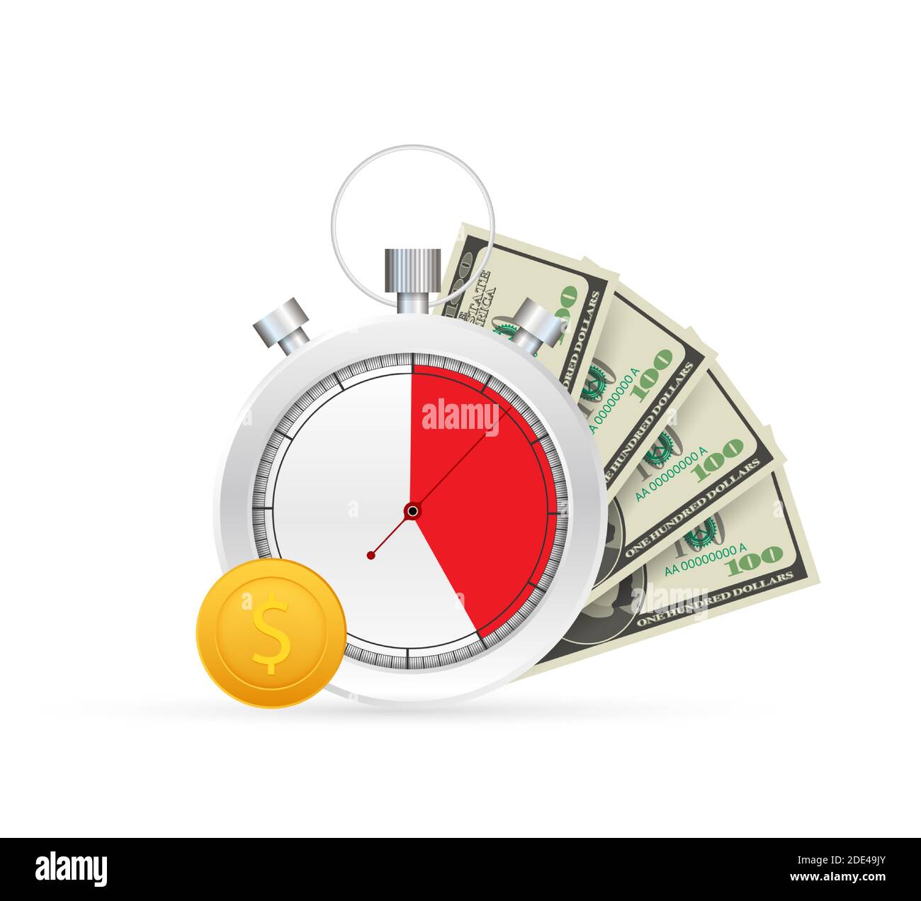 Crédito Rápido. El reloj y la bolsa, el tiempo es dinero, el préstamo  rápido, el período de pago, Cuenta de ahorros. Stock ilustración vectorial  Imagen Vector de stock - Alamy