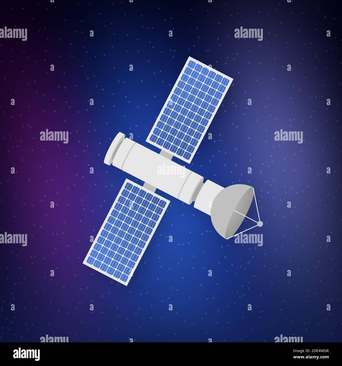 El satélite. Satélites artificiales que orbitan el planeta Tierra, GPS.  Ilustración de stock vectorial Imagen Vector de stock - Alamy