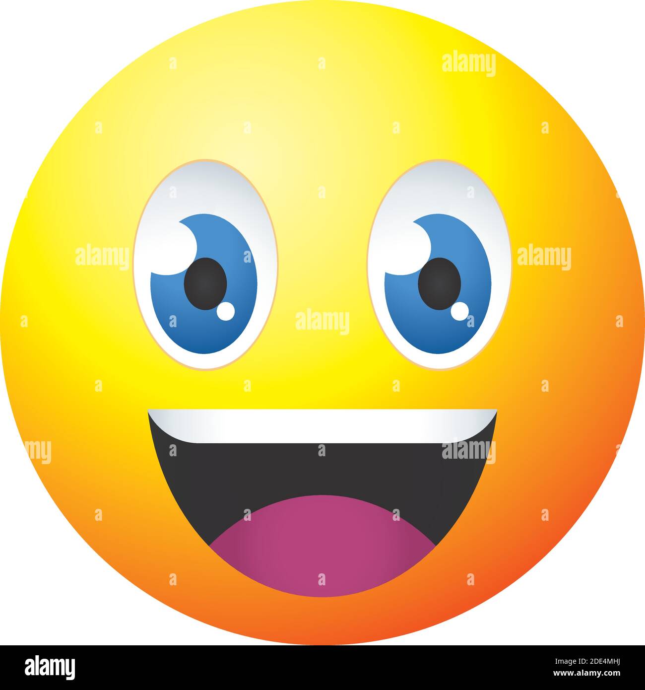 dibujos animados icono de la cara de emoji feliz sobre fondo blanco, diseño  colorido, ilustración vectorial Imagen Vector de stock - Alamy