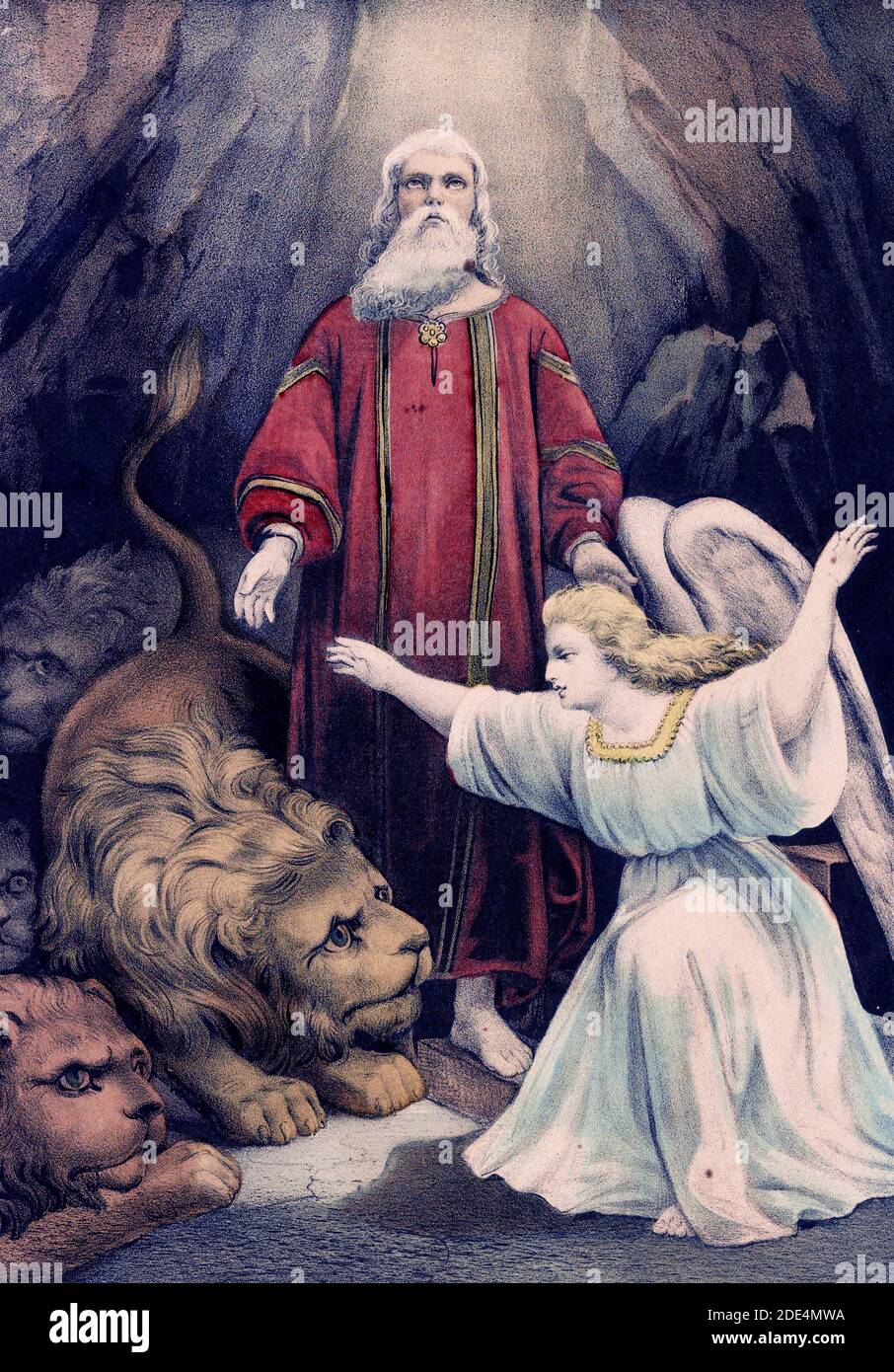 Daniel en el foso de los leones (creado ca. 1856-1907 Fotografía de stock -  Alamy