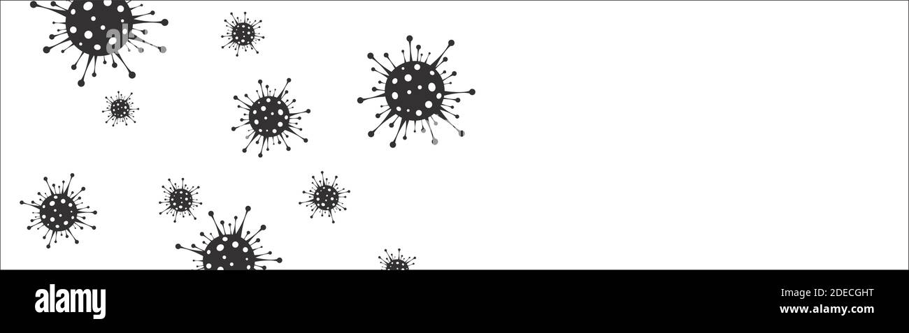 Células de coronavirus sobre fondo blanco. Vector. Ilustración del Vector