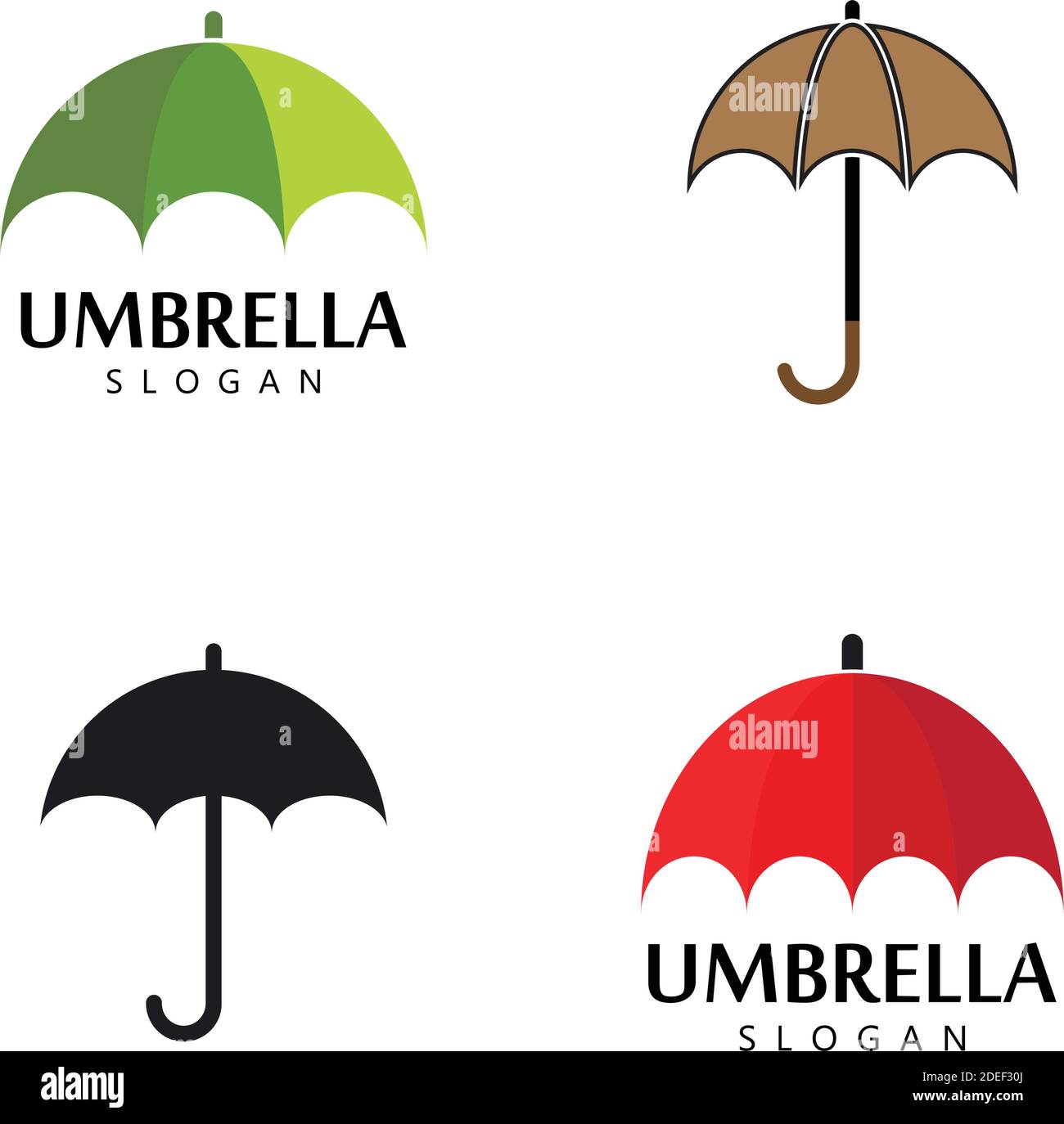 plantilla vectorial de logotipo de paraguas Imagen Vector de stock - Alamy