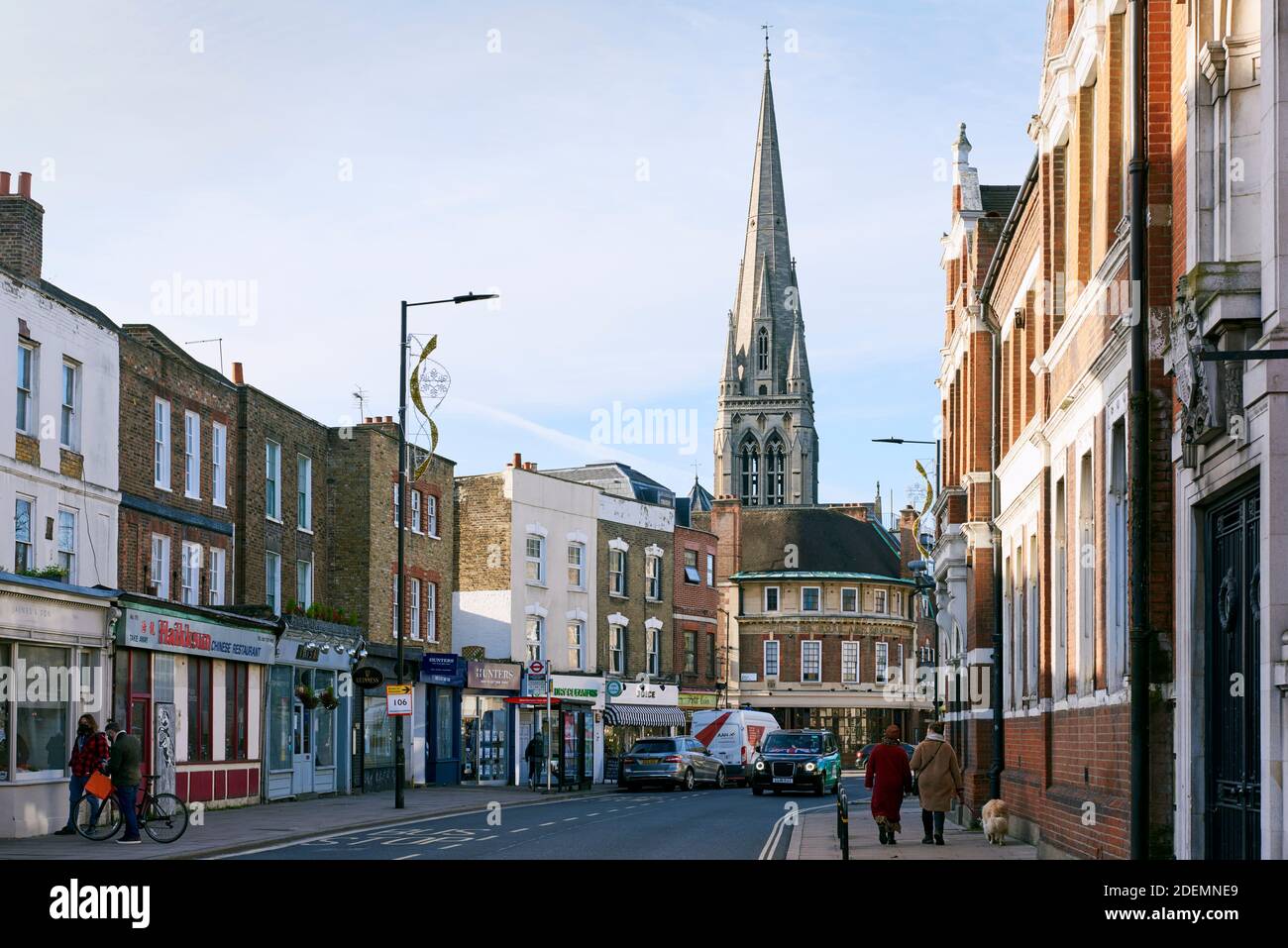 Church Street, Stoke Newington, en el distrito londinense de Hackney, norte de Londres, Reino Unido Foto de stock
