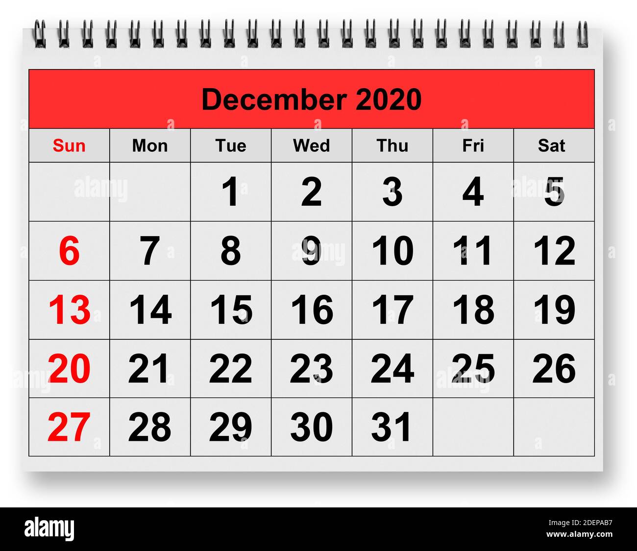 Calendario mes de diciembre 2020 fotografías e imágenes de alta resolución  - Alamy