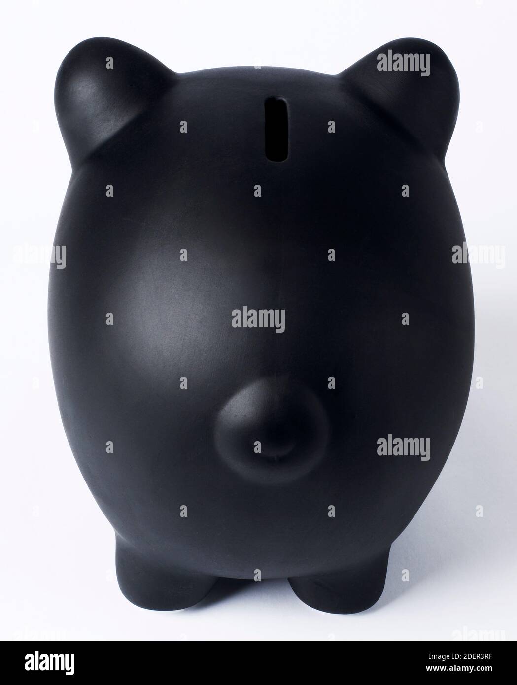 Banco negro de cerámica piggy Foto de stock