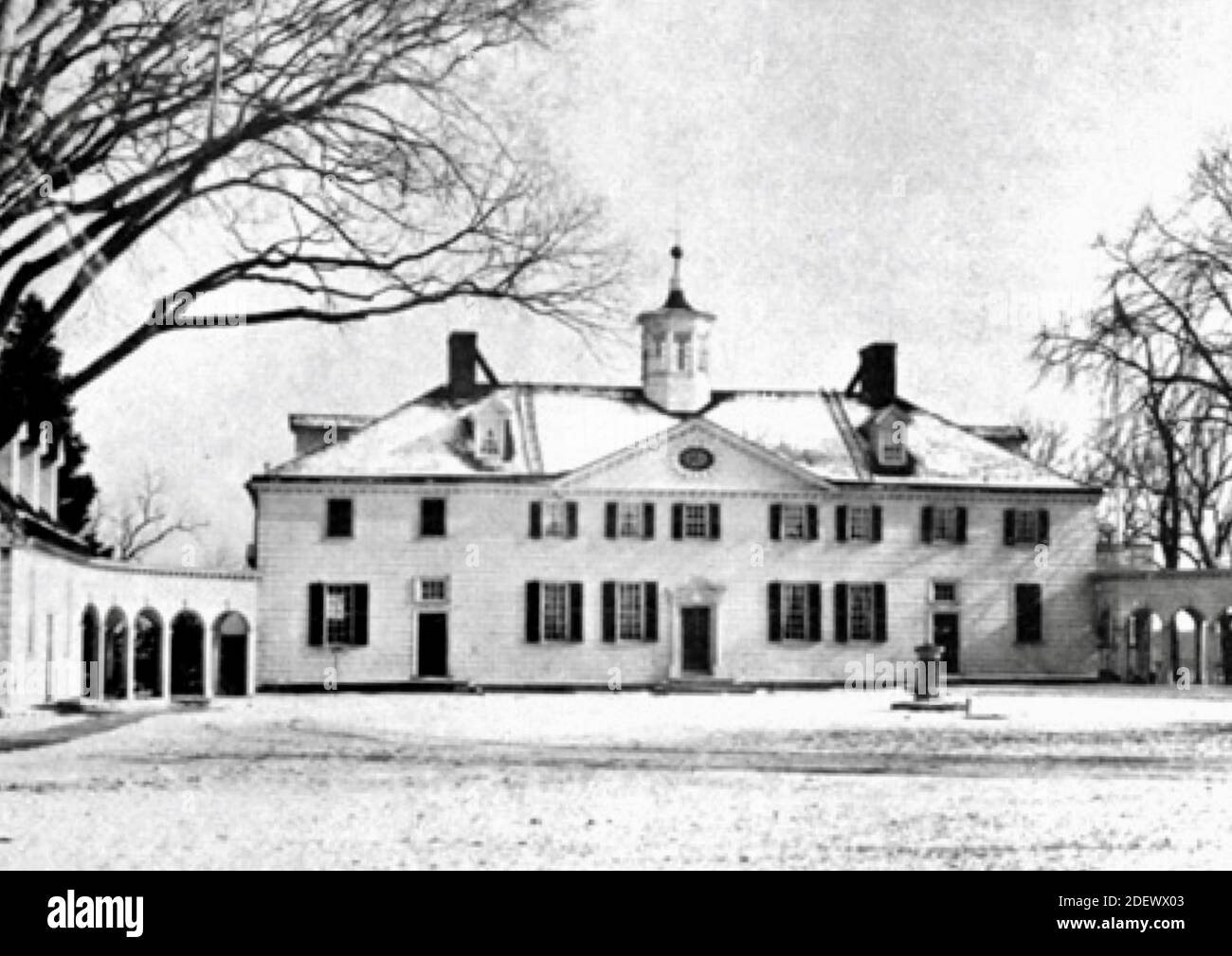 Mount Vernon es un hito estadounidense y antigua plantación de George Washington, el primer Presidente de los Estados Unidos, y su esposa, Martha. Foto de stock