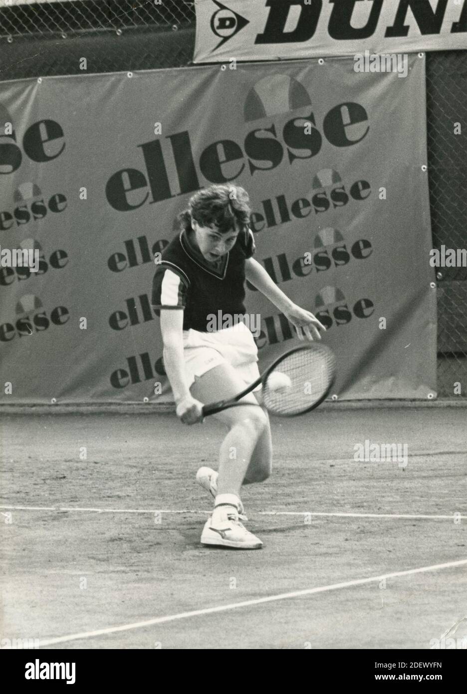 Tenista italiano Linda Ferrando, 1982 Foto de stock