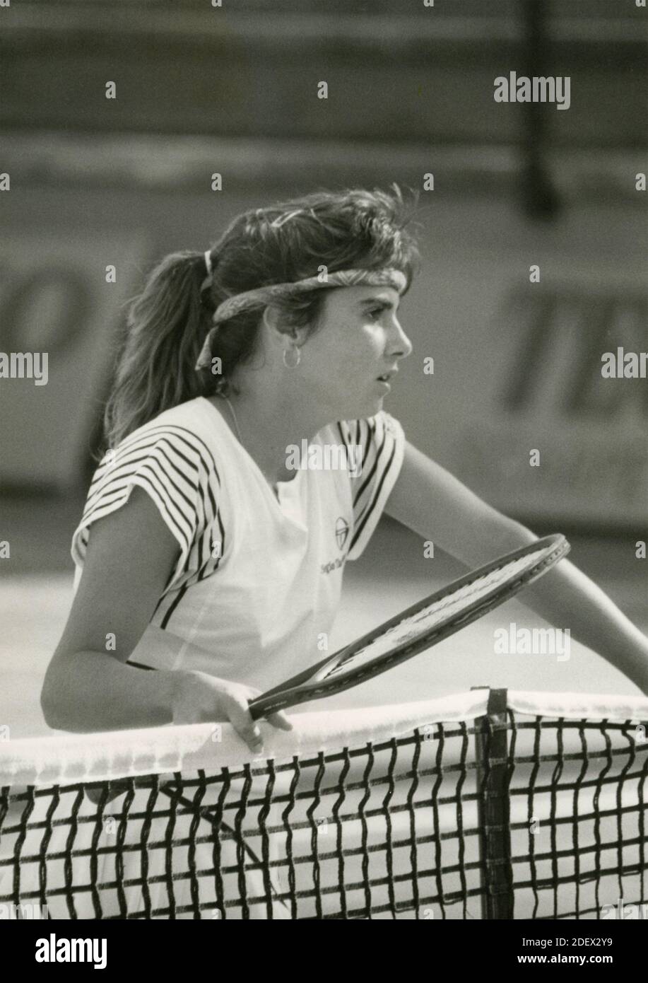 Tenista argentino Mariana Pérez-Roldan, 1980 Foto de stock