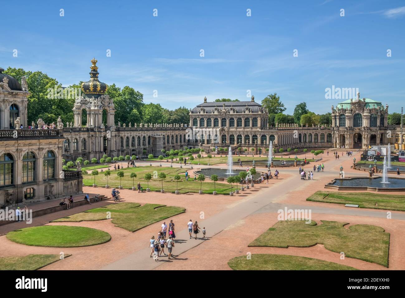 Zwingerhof, Zwinger, Dresde, Sachsen, Alemania Foto de stock