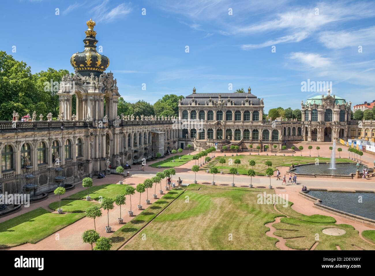 Zwingerhof, Zwinger, Dresde, Sachsen, Alemania Foto de stock