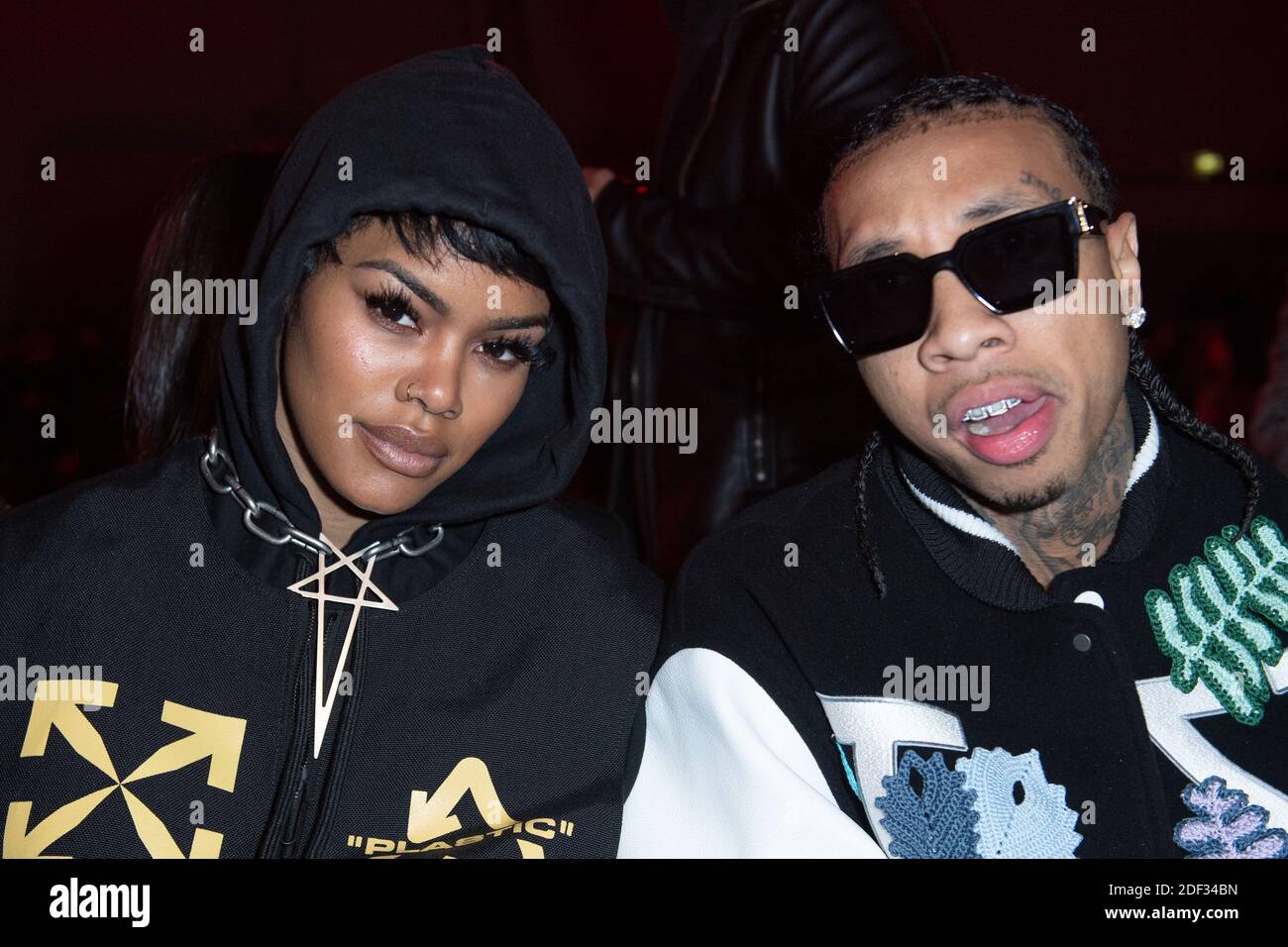 Teyana Taylor Y Tyga Asistieron Al Espectaculo Off White Como Parte De La Semana De La Moda De Paris Womenswear Fall Winter 2020 2021 En Paris Francia El 27 De Febrero De 2020 Foto