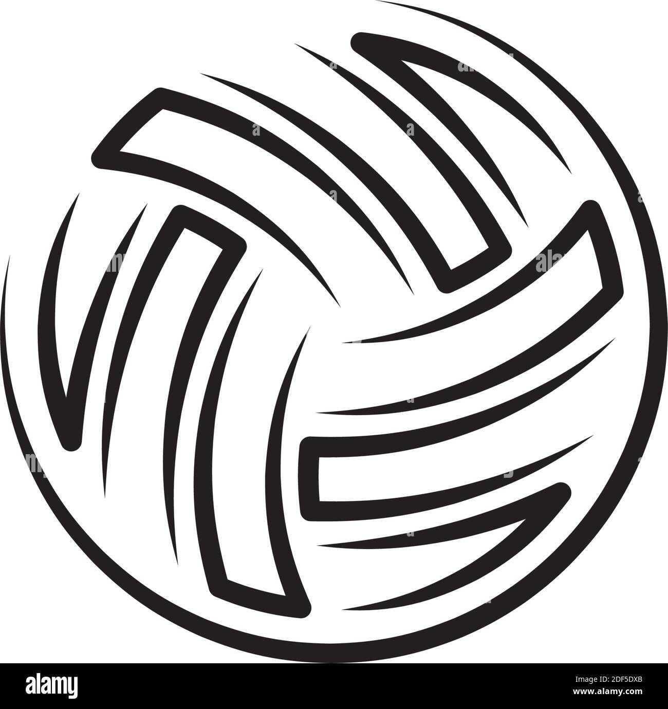 bola de voleibol icono negro vector logotipo Imagen Vector de stock Alamy