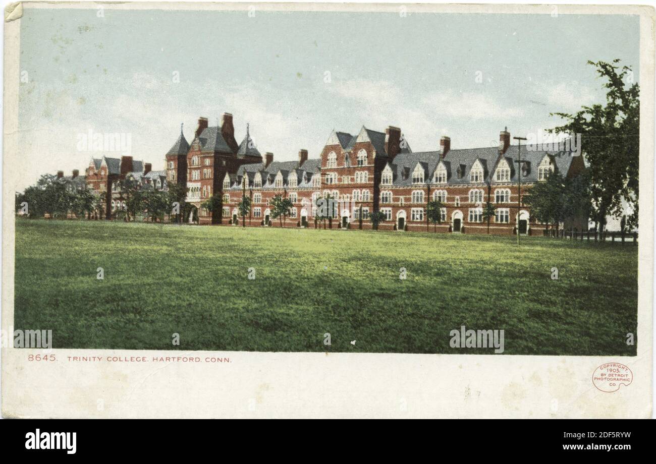 Trinity College, Hartford, Conn., Still Image, Postales, 1898 - 1931 Foto de stock