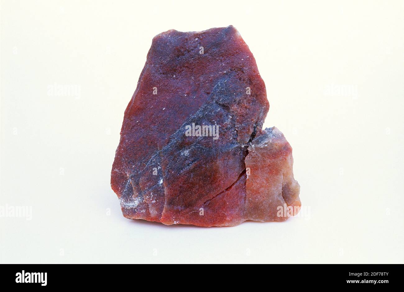 La silvita o la silvina es un mineral de cloruro de potasio. Muestra. Foto de stock