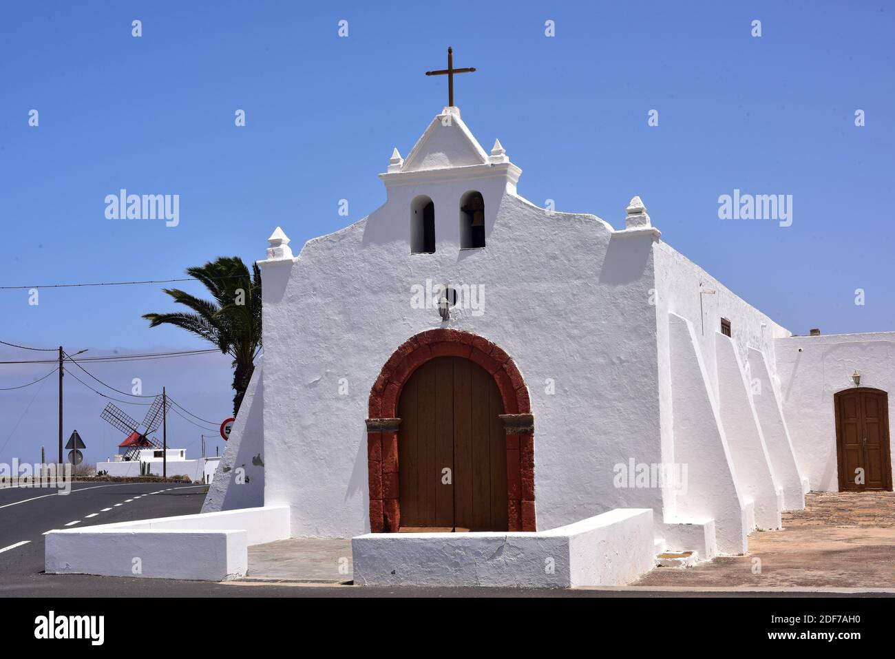 Ermita de Tiagua. Teguise, Isla de Lanzarote, Islas Canarias, España. Foto de stock