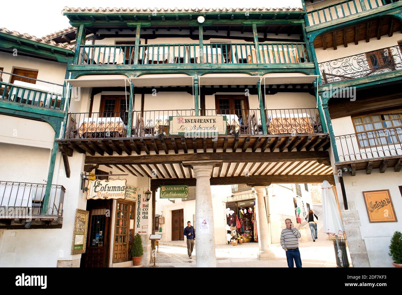 Chinchon, Plaza mayor (siglos 15-17). Comunidad de Madrid, España. Foto de stock