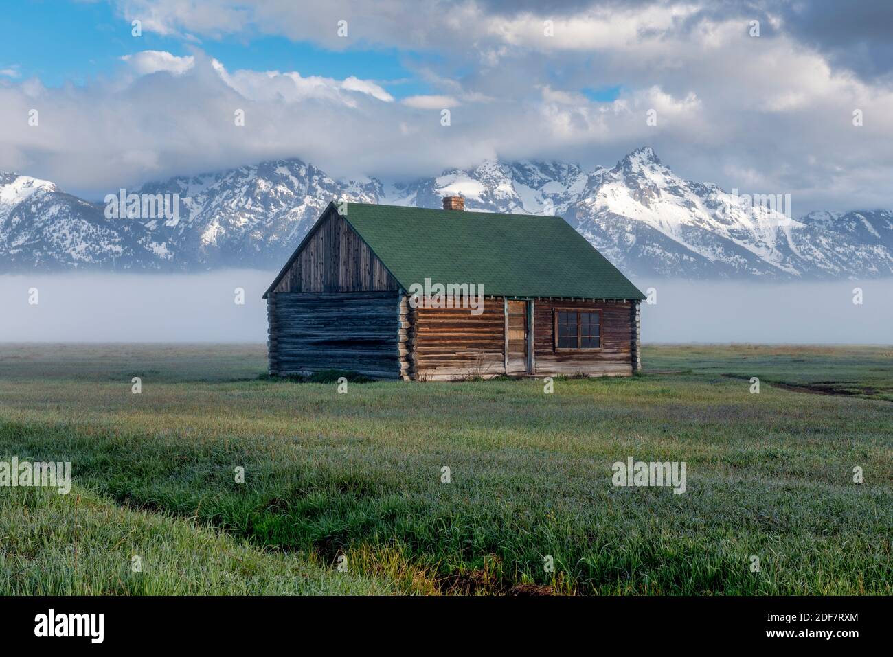 Estructura en John Moltan Homestead Mormon Row Grand Teton National Park WY USA World Location. Foto de stock