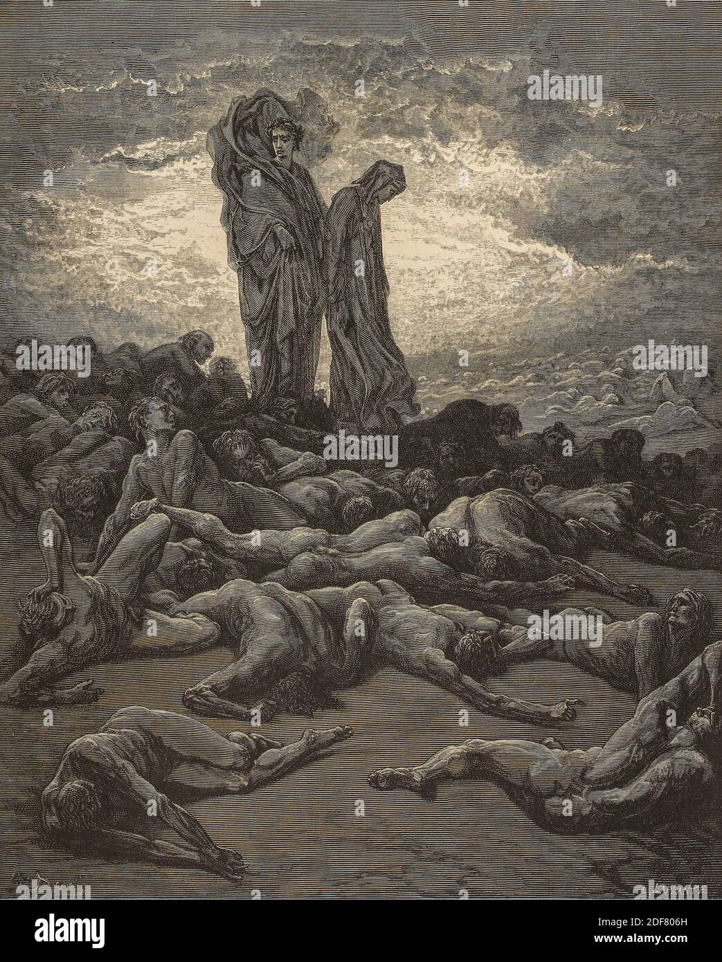 Dante - Divina Commedia - Purgatorio - Ilustración de Gustave Dorè - Canto XX - Ugo Capeto Foto de stock