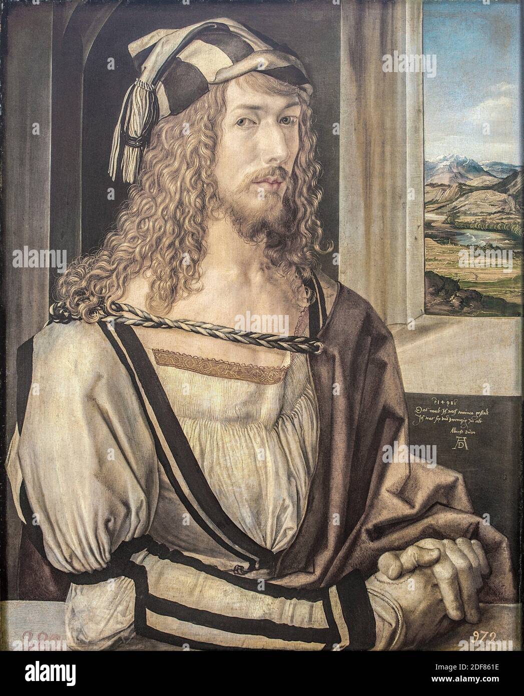 Self Portrait of Durer, Durer, Albrecht, 1498 Stock Photo - Alamy