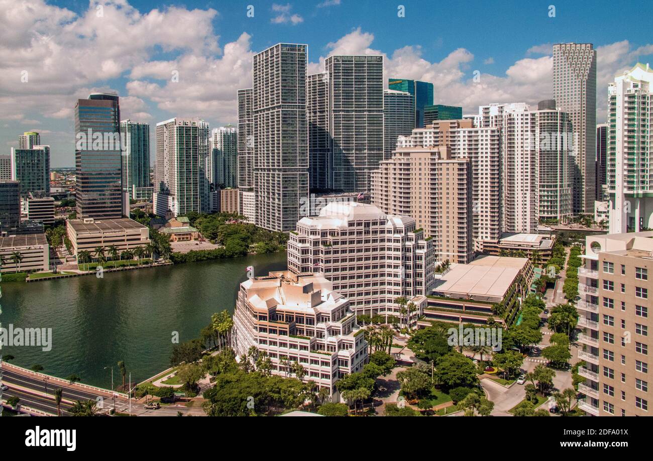 Brickell zona Miami, Florida, EE.UU Foto de stock