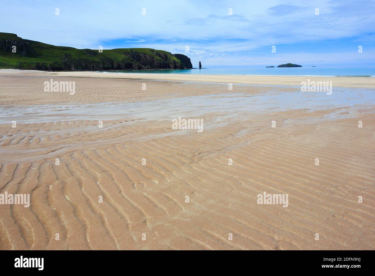 Sandwood Bay, playa de arena, Escocia, Gran Bretaña Foto de stock