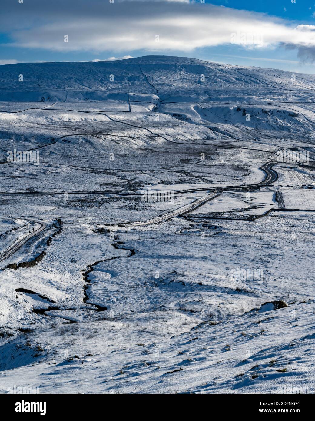 Invierno en Langstrothdale en Yorkshire Dales Foto de stock