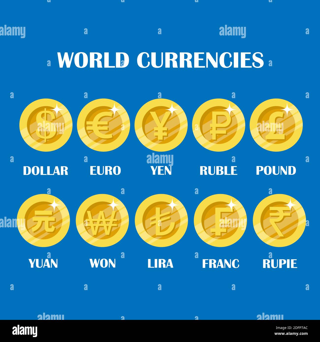 Conjunto De Signos De Moneda Mundial De Diferentes Paises Como El Dolar El Euro El Rublo Y Otros Vector Ilustracion Coleccion De Monedas Icono Moneda Imagen Vector De Stock Alamy