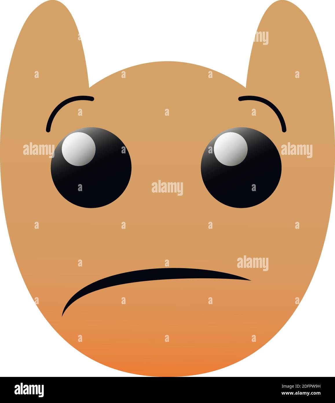 Cara de búho gracioso de un conjunto con ojos grandes. Confundido Kawaii  Emoji. Iconos con un hermoso gradiente. EPS 10 Imagen Vector de stock -  Alamy
