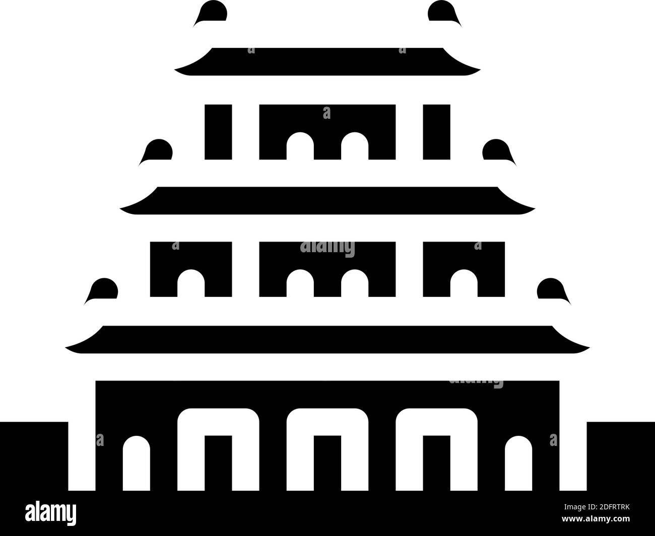 el templo puning, china glifo icono ilustración vector Ilustración del Vector