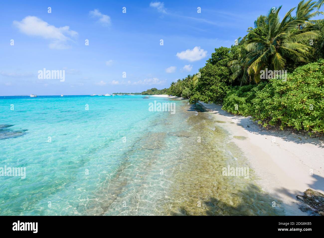 Malediven Strand Urlaub, vacaciones en la playa de Maldivas Foto de stock