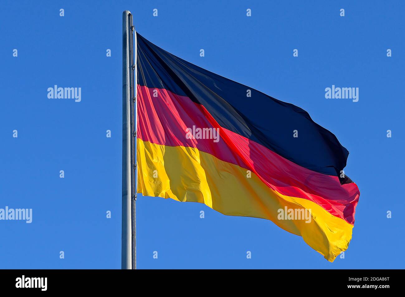 Deutschlandfahne, Reichstag Berlín, Berlín, Alemania, Foto de stock