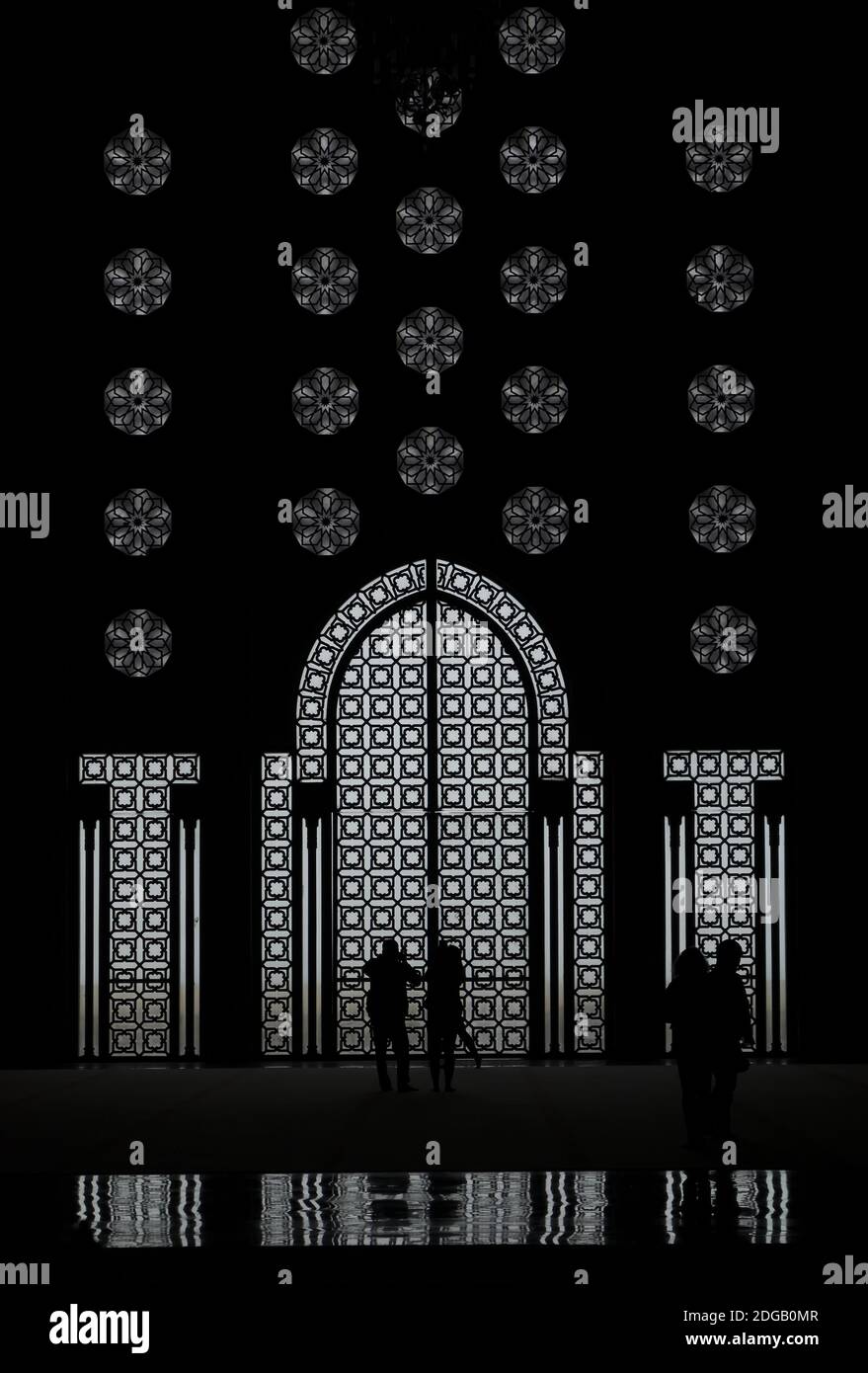 En der Hassan II Moschee, Casablanca Foto de stock