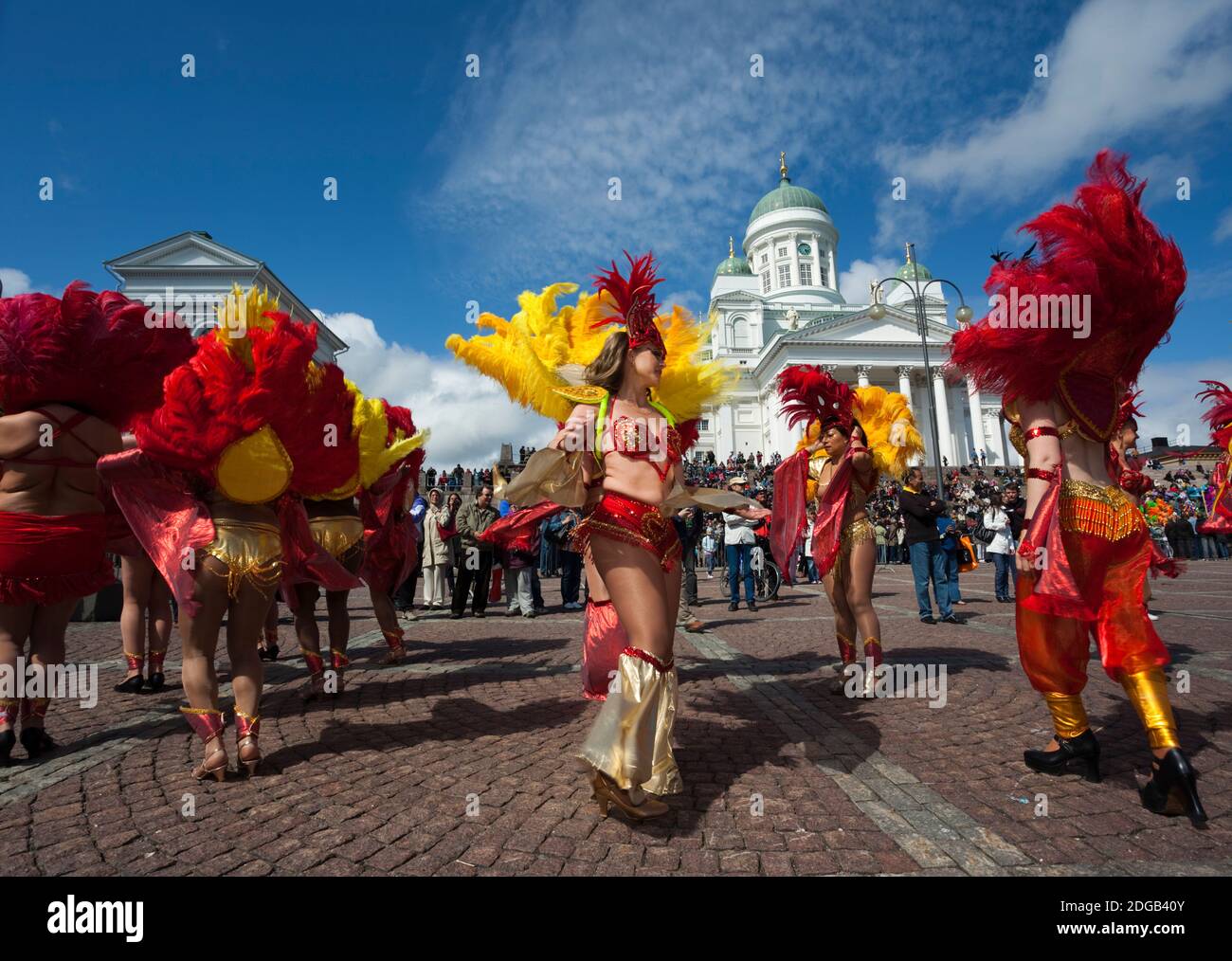 Día de Helsinki Carnaval de Samba en la Plaza del Senado, Helsinki, Finlandia Foto de stock