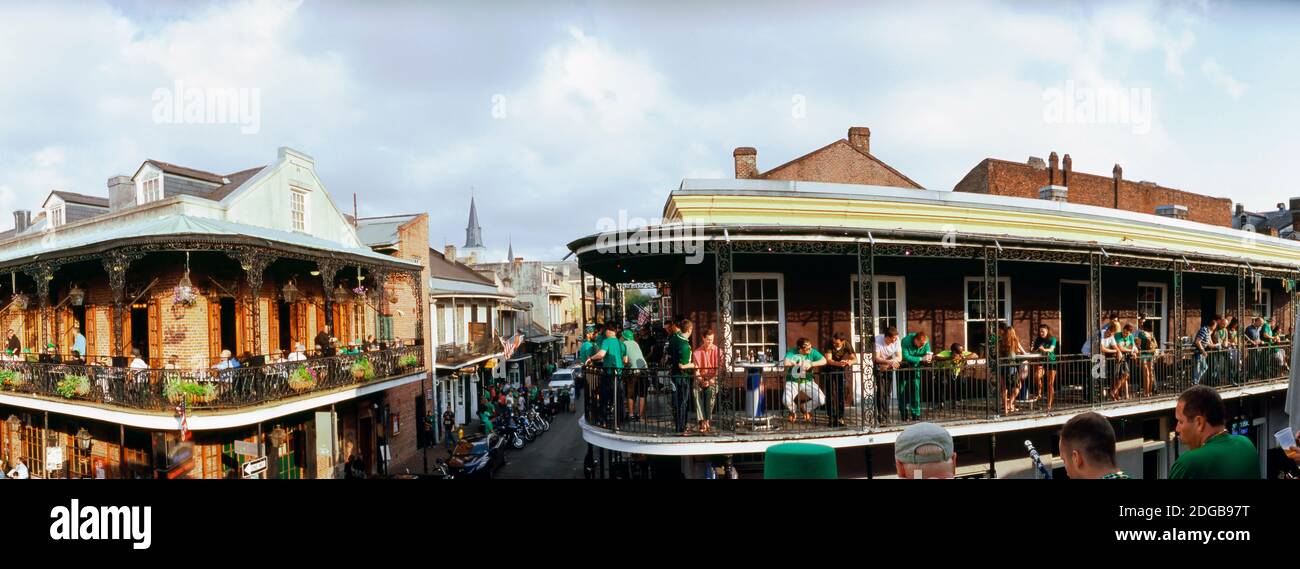 Día de San Patricio, celebración en Nueva Orleans, Luisiana, EE.UU Foto de stock