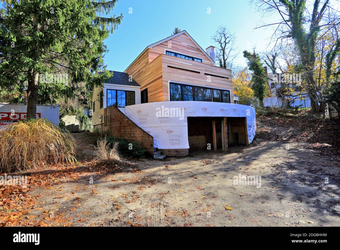Modificación de la casa Stony Brook Long Island Nueva York Foto de stock